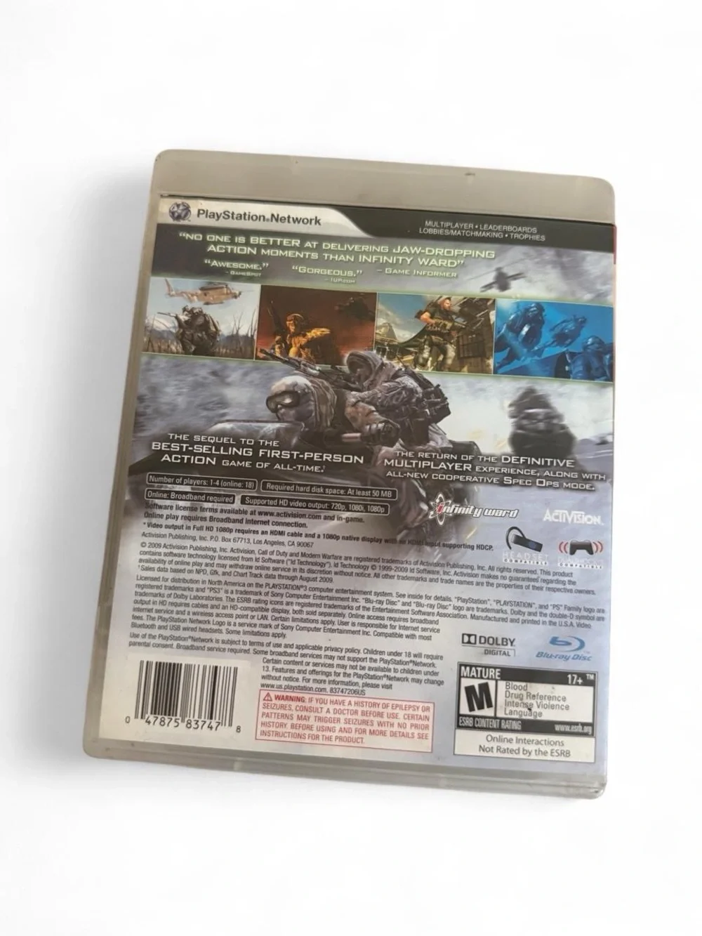 Bundle Of 2 PS3 Call of Duty Disc Games